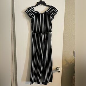 Classy Striped Jumpsuit in Light Material